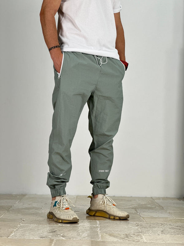 Premium Kalite Yazlık Su Yeşili Paraşüt Kumaş Jogger COC1945