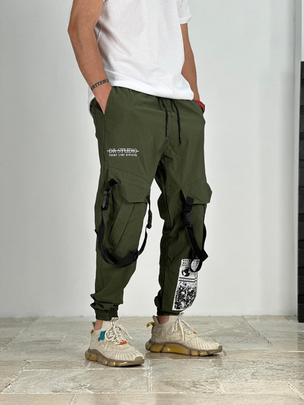 Premium Kalite Yazlık Yeşil Paraşüt Kumaş Jogger COC1946