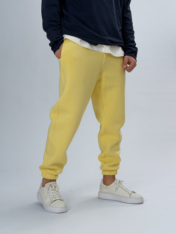 Şardonlu Sarı Erkek Jogger Eşofman COC2555