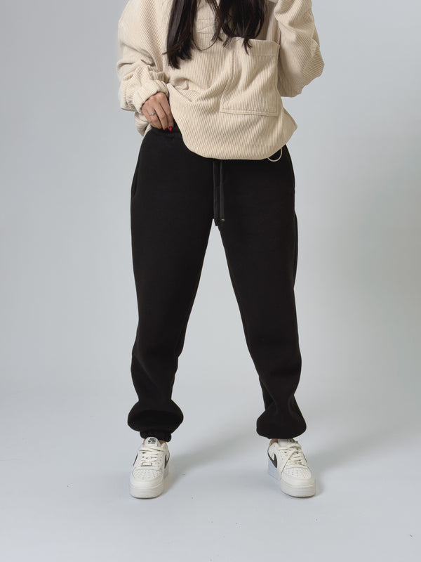 Şardonlu Siyah Kadın Jogger Eşofman COC2543