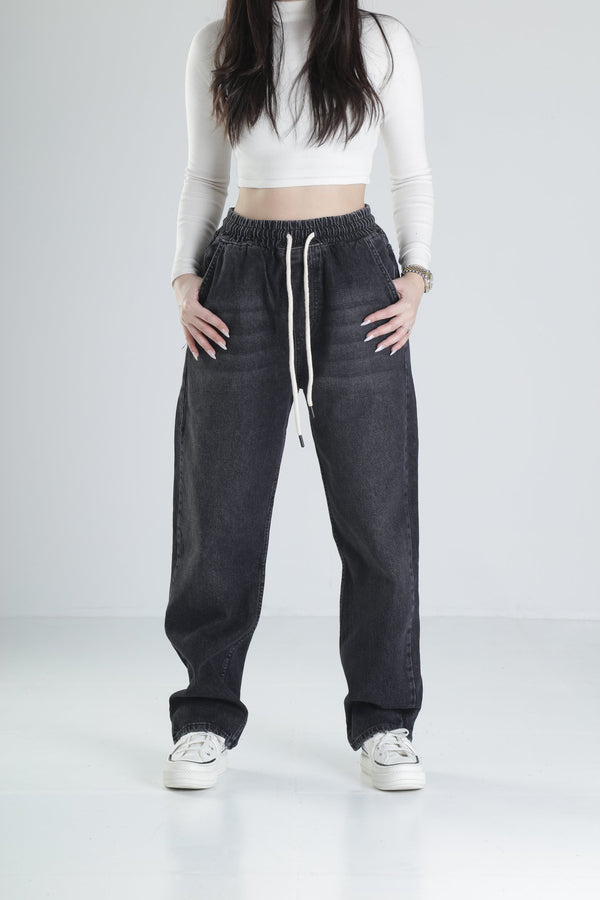 Siyah Baggy Kot Pantolon COC1972