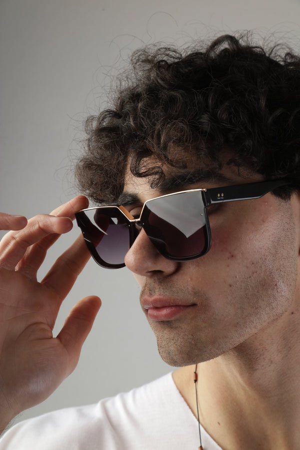 Siyah Cam Unisex Tasarım Gözlük COC1975