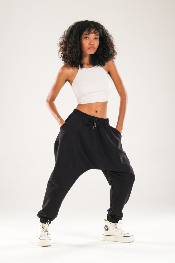 Siyah Harem Jogger Pantolon COC1143