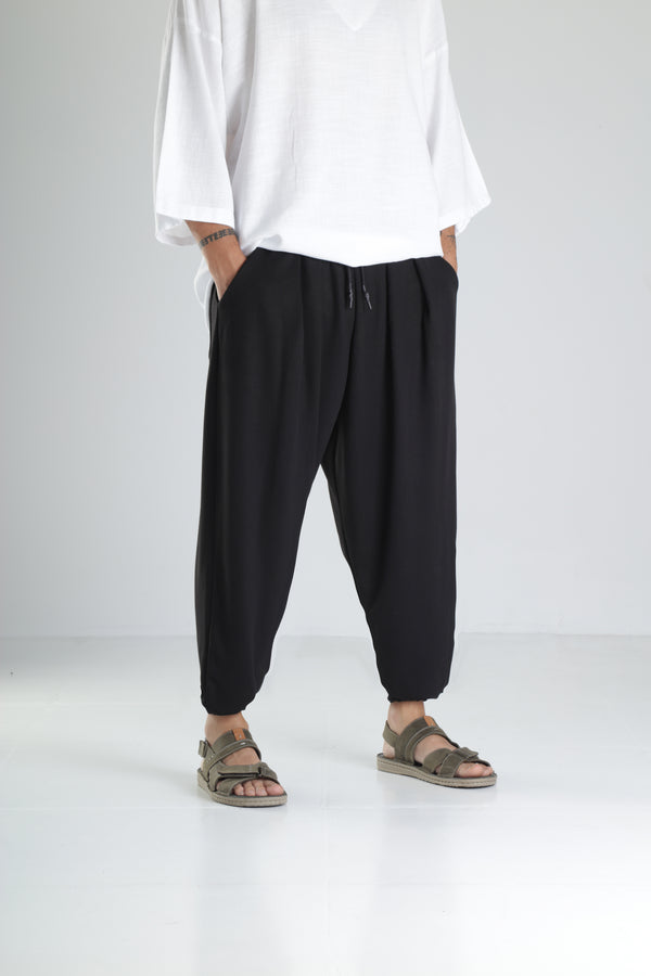 Siyah Pileli Yarım Şalvar COC1281