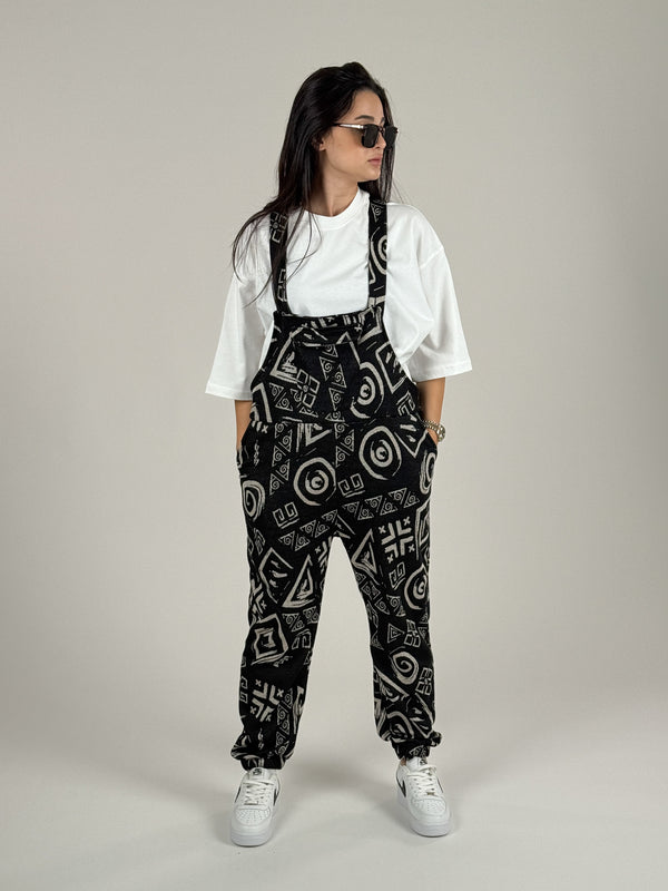 Spiral Desenli Kadın Salopet COC1099