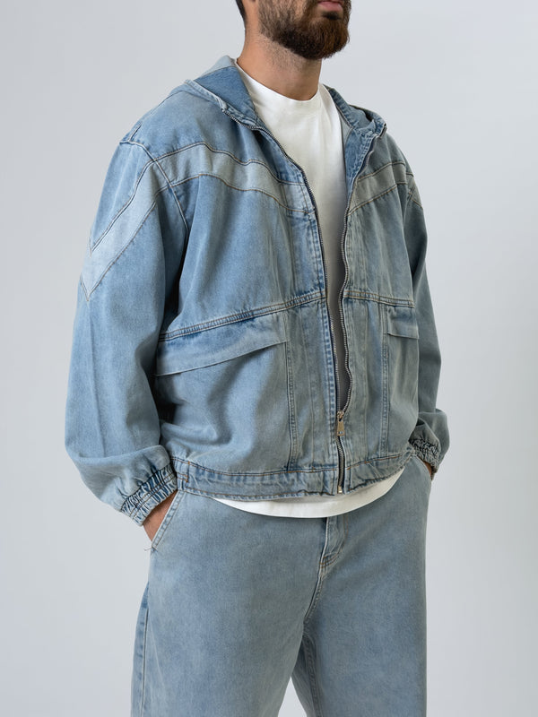 Tasarım Erkek Kot Ceket COC2545