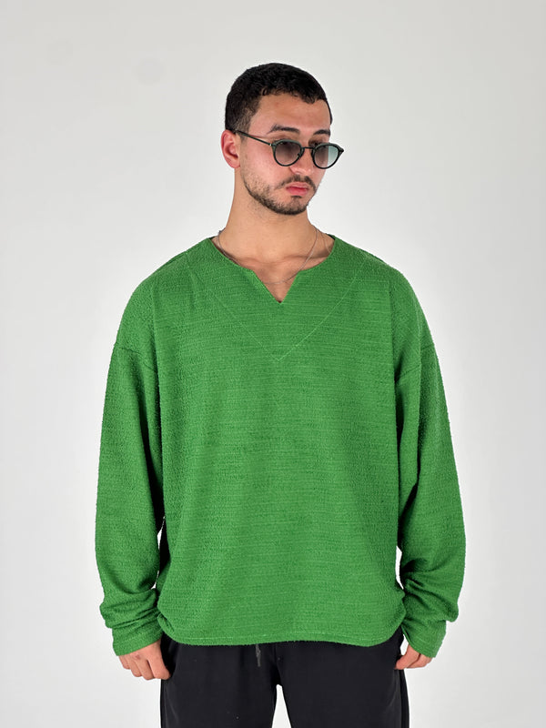 Tasarım Yeşil Erkek Sweatshirt COC1057