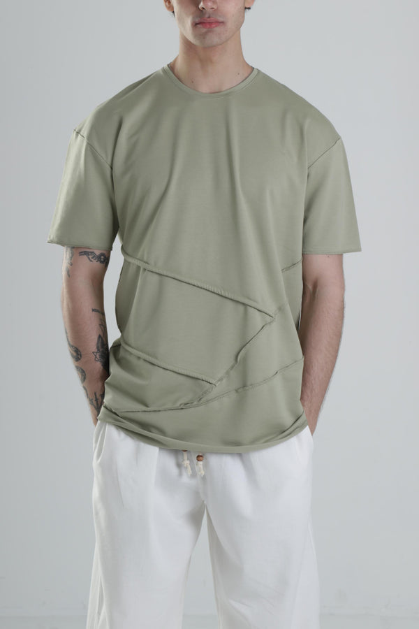 Yeşil Halat Detaylı Tasarım T-Shirt COC1849